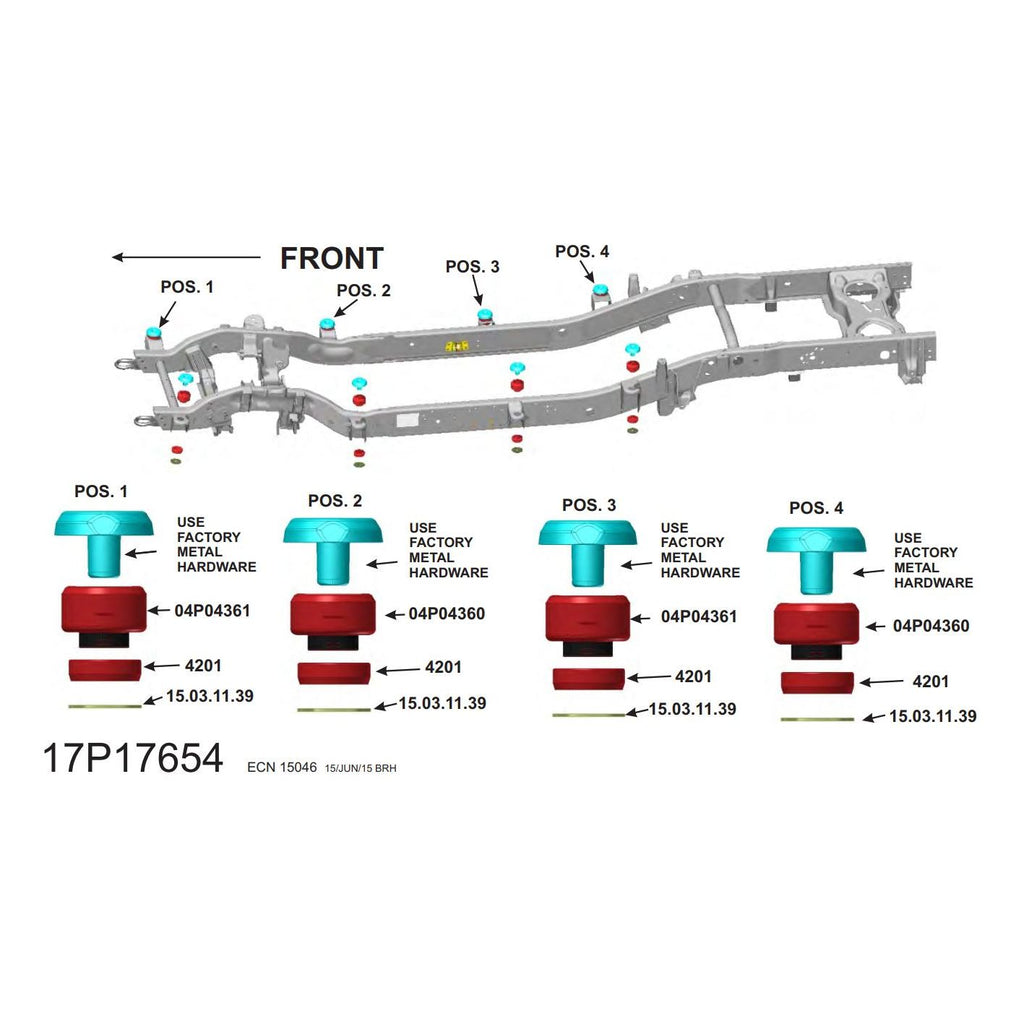 Energy Suspension Body Mount Bushings (2007.52010) Part 3.4162G/3
