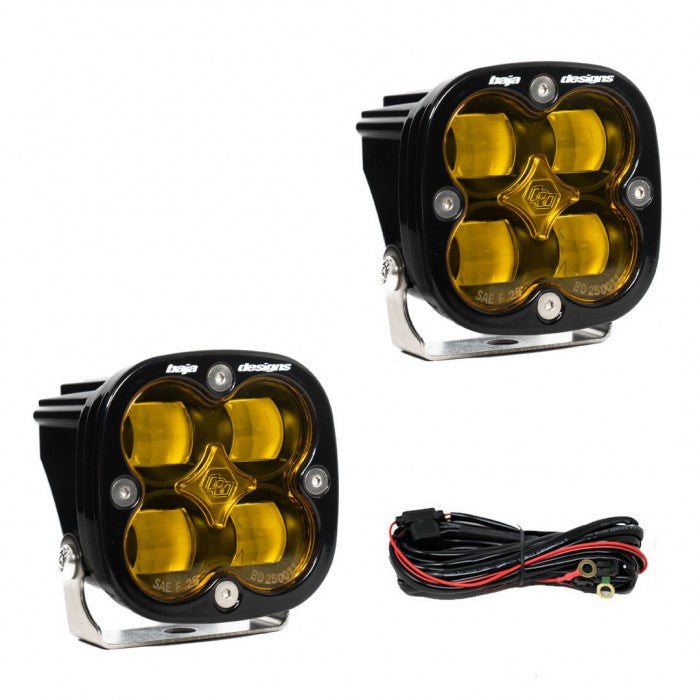 Baja Designs 257815 Squadron SAE Fog Lights Pair LED Wide Cornering Amber