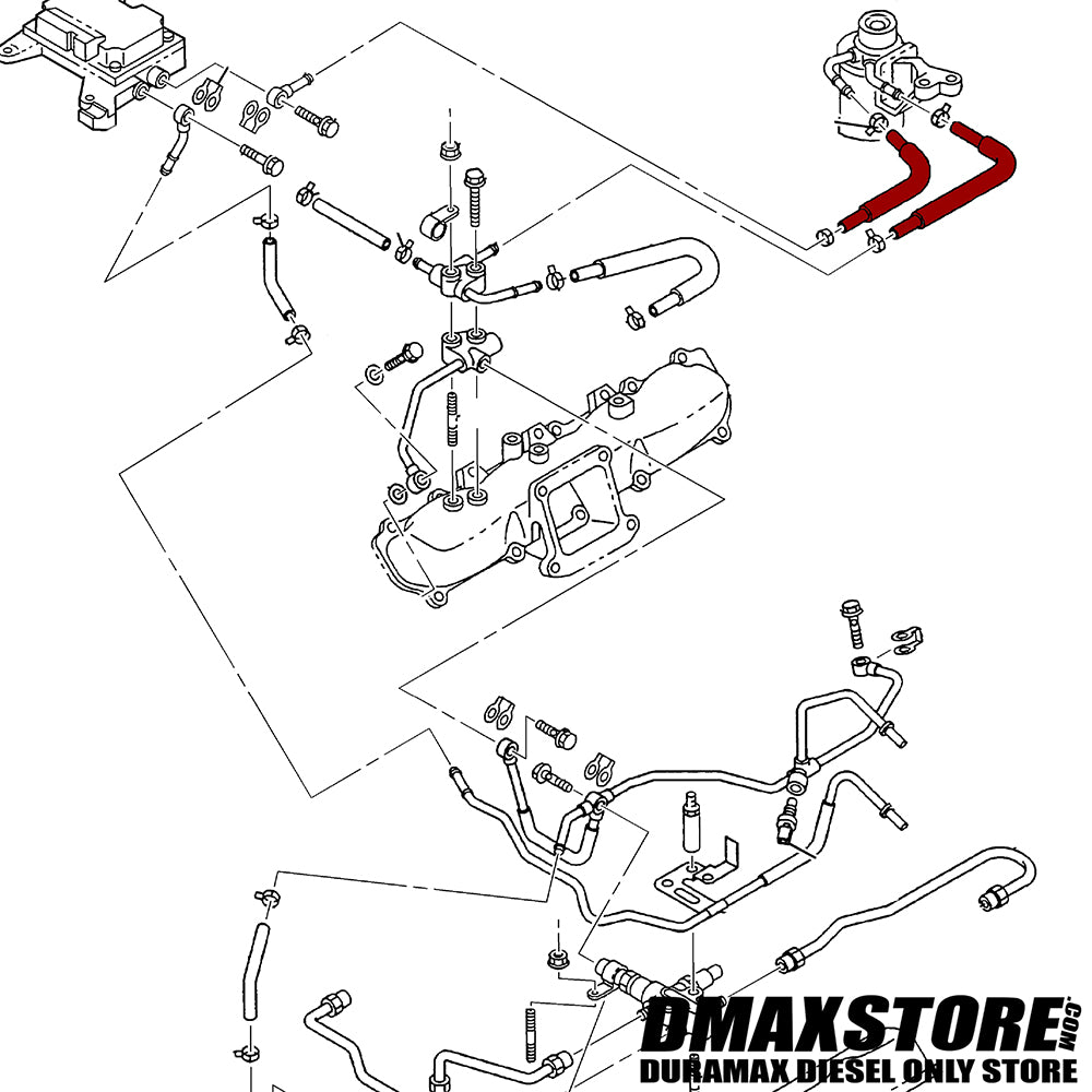 GM Fuel Filter Head Hose Kit DMAX6064+DMAX6065 DmaxStore