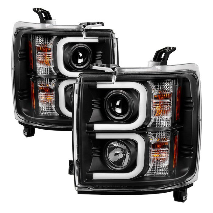 Spyder Projector Headlights Light Bar DRL Black 2015-2019 LML/L5P