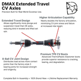 DMAX Extended Travel Front CV Axle Assembly, 2015-2019 LML/L5P