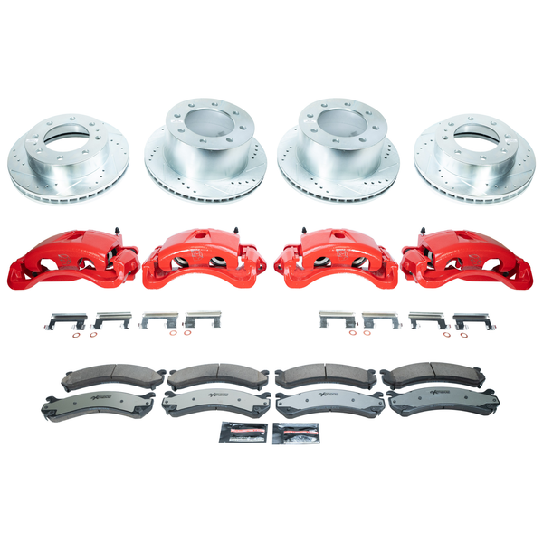PowerStop Performance Brake & Caliper Kit, 2001-2010 LB7/LLY/LBZ/LMM Dual Rear Wheel