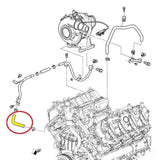 Turbo Coolant Return Hose, 2011-2016 LML