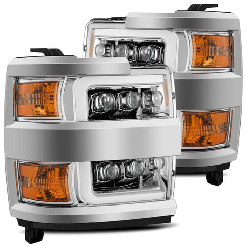 AlphaRex MKII Nova-Series LED Projector Headlights - Chrome, 2015-2019 LML/L5P