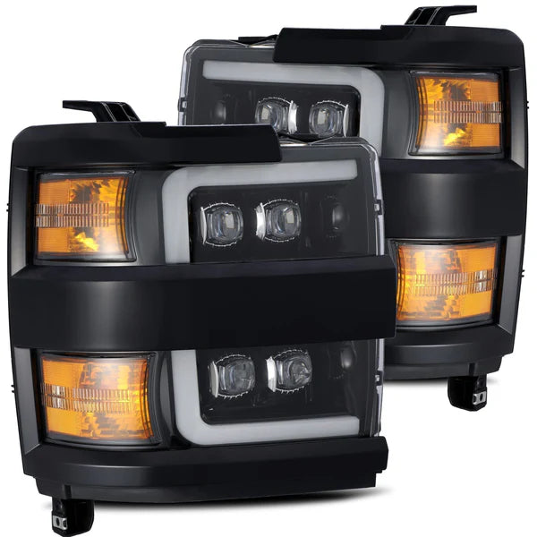 AlphaRex MKII Nova-Series LED Projector Headlights - Jet Black, 2015-2019 Silverado LML/L5P