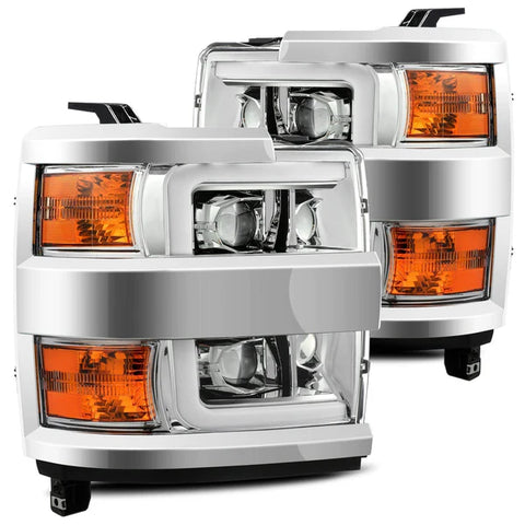 AlphaRex Pro-Series Halogen Projector Headlights - Chrome, 2015-2019 Silverado LML/L5P