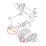 Turbo Coolant Return Hose, 2001-2005 LB7/LLY