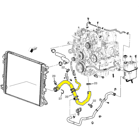 GM L5P Lower Radiator Hose 85056546