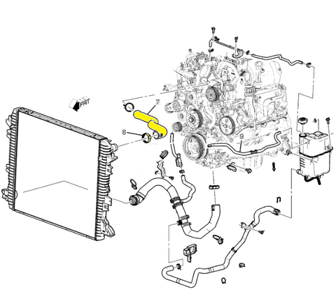 GM L5P Upper Radiator Hose 85122989