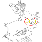 Turbo Coolant Return Pipe, 2006-2010 LBZ/LMM