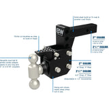 B&W Dual Ball Pintle Tow & Stow Hitch 2" Shank