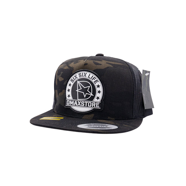 DMAXSTORE "Six Six Life Patch" Black Camo Snapback Hat
