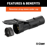 Curt Echo Mobile Trailer Brake Controller, 7-Way, Bluetooth Smartphone Connection