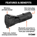 Curt Echo Mobile Trailer Brake Controller, 7-Way, Bluetooth Smartphone Connection