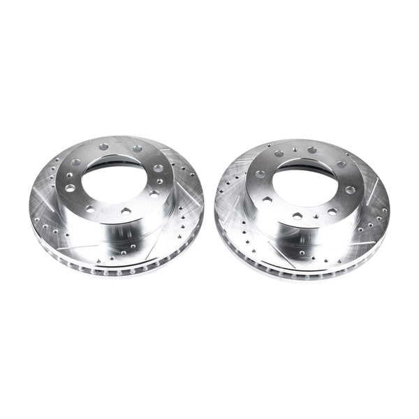 PowerStop D Series Drilled & Slotted Rotors, 2001-2010 LB7/LLY/LBZ/LMM Single Rear Wheel