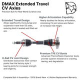 DMAX Extended Travel Front CV Axle Assembly, 2001-2010 LB7/LLY/LBZ/LMM