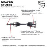 DMAX HD Front CV Axle Assembly, 2011-2014 LML