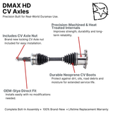 DMAX HD Front CV Axle Assembly, 2015-2019 LML/L5P