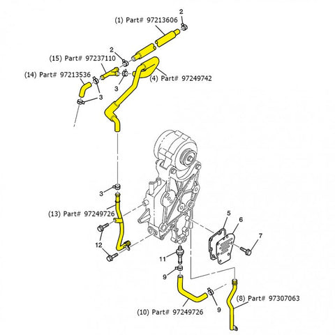 GM PCV Components, 2002-2004 LB7 Federal Emissions