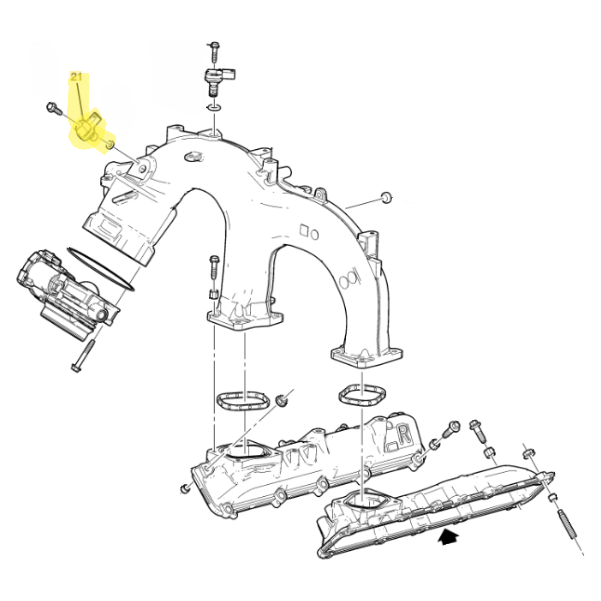 OEM MAP Sensor Manifold Absolute Pressure 2017-2025 Duramax L5P 12707766 OEM MAP Sensor Manifold Absolute Pressure 2017-2025 Duramax L5P 12707766
