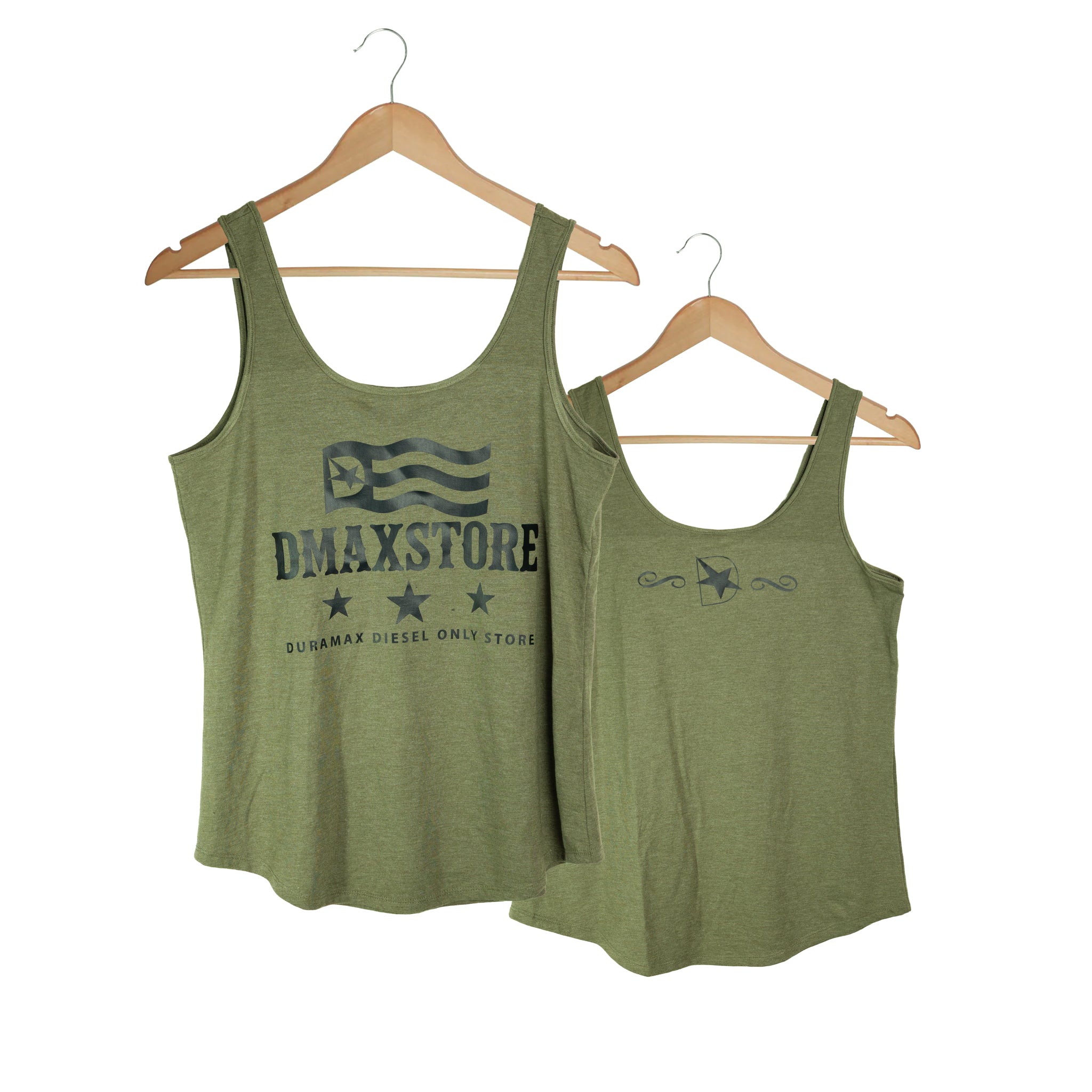 Ladies DmaxStore Olive USA Tank
