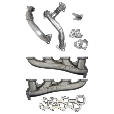 PPE High Flow Exhaust Manifold with Up-Pipes 2001-2016 LB7/LLY/LBZ/LMM/LML