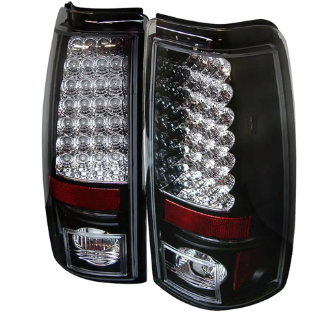 Spyder LED Tail Lights - Black Sierra 2001-2007 LB7/LLY/LBZ