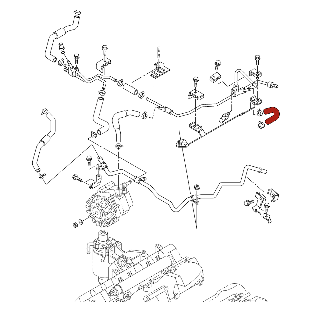 DmaxStore Fuel Rail to Return Pipe Hose 97321375