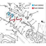 GM High Pressure Fuel Line (Cylinder 2/4/5/7) 2017-2024 L5P