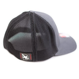 DmaxStore R-Flex Trucker Leather Patch Hat Grey/Black