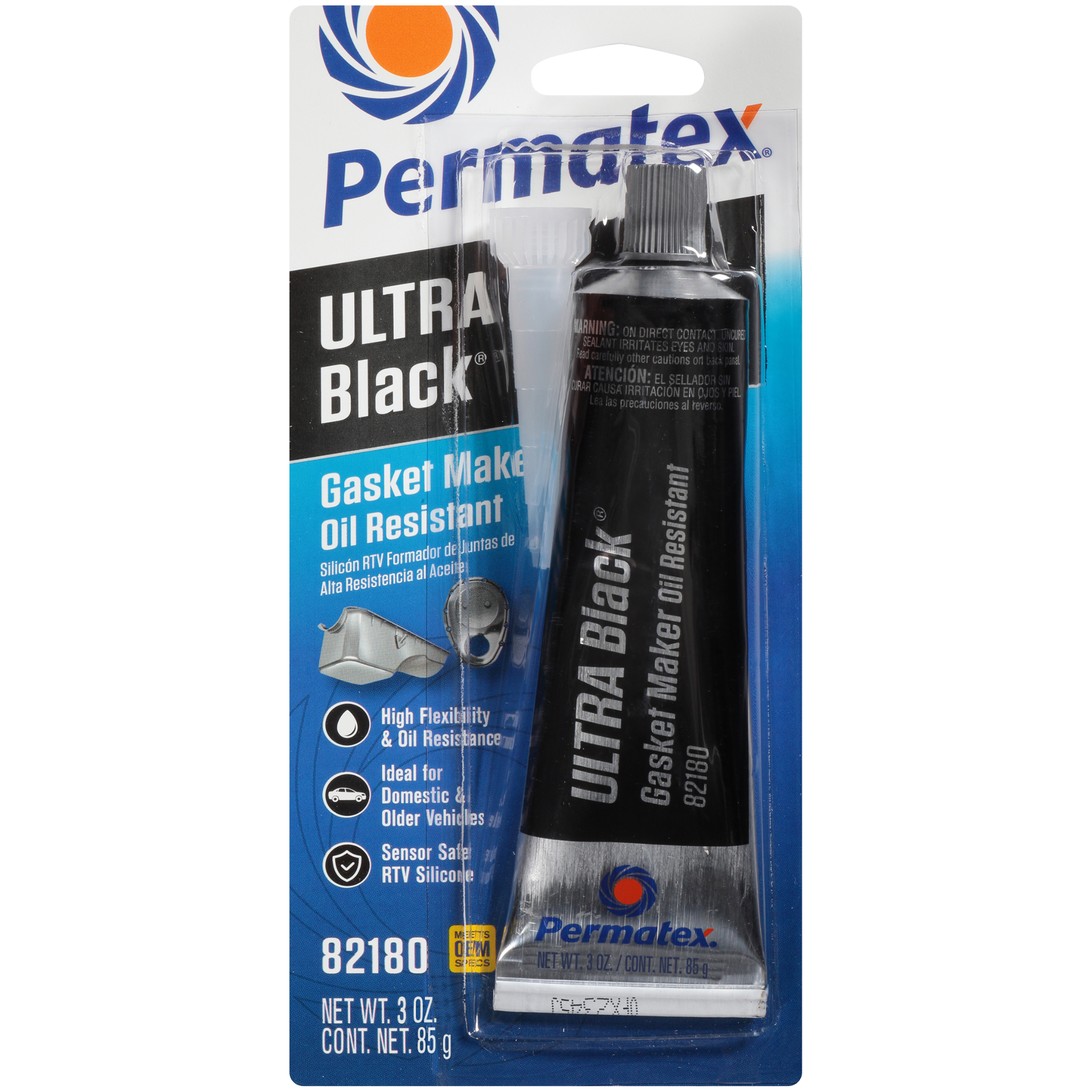 18 17 GÉL PACK 2.0 oz 7包 Permatex Ultra Black RTV Silicone Gasket Maker 82180 – DmaxStore