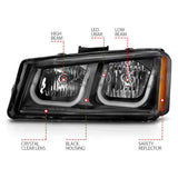 Anzo Crystal Headlights with U-bar for 2003-2007 LB7/LLY/LBZ