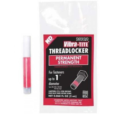 Red Threadlocker Permanent Strength 2ml 13102