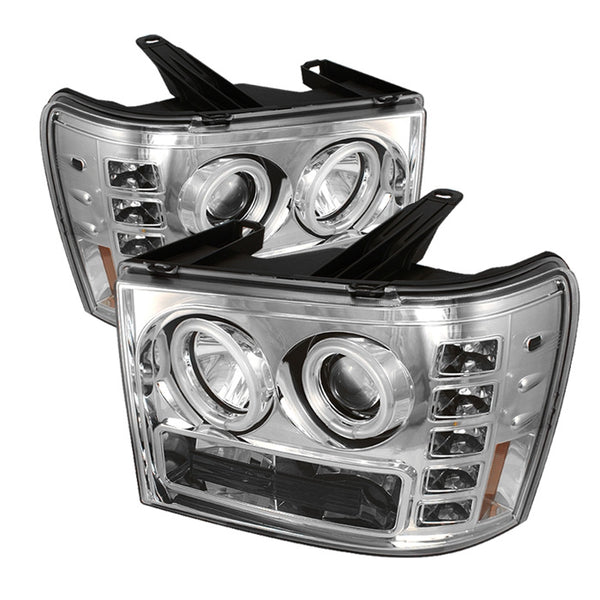 Spyder Halo Projector Headlights Chrome 2007.5-2014 LMM/LML