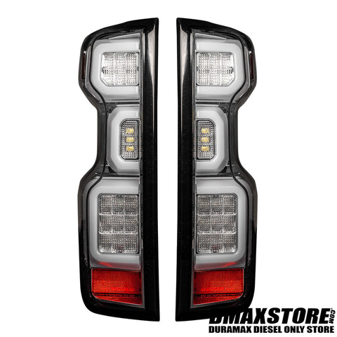 Recon OLED Tail Lights - Clear, 2020-21 Silverado