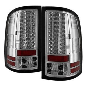 Spyder LED Tail Lights - Chrome Sierra 2007.5-2014 LMM/LML