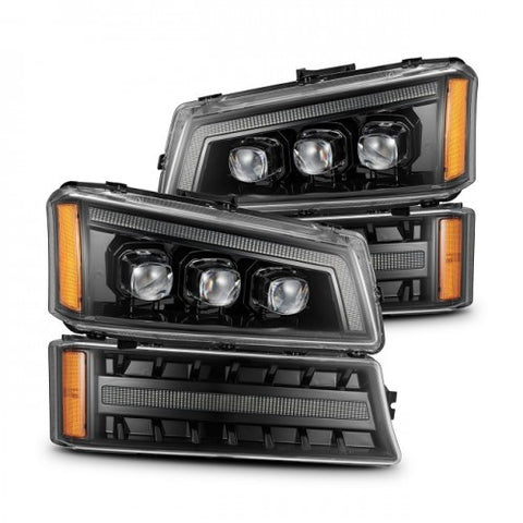 For 2003-2007 Silverado Black LED DRL Projector Head Lights For 2003-2007 Silverado Black LED DRL Projector Head Lights