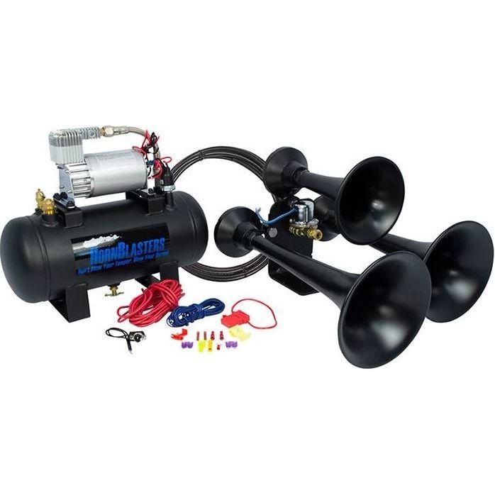 Hornblasters Outlaw 127H Black Train Horn Kit DmaxStore