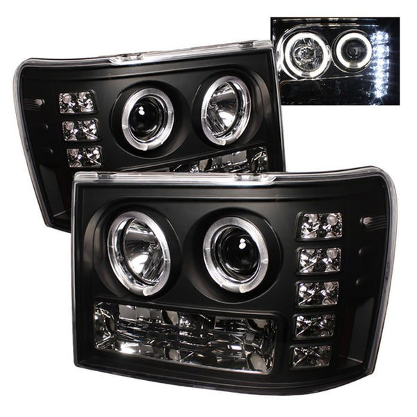 Spyder Halo Projector Headlights Black Sierra 2007.5-2014 LMM/LML