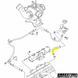 Silicone Turbo Coolant Feed Hose, 2004.5-2010 LLY/LBZ/LMM