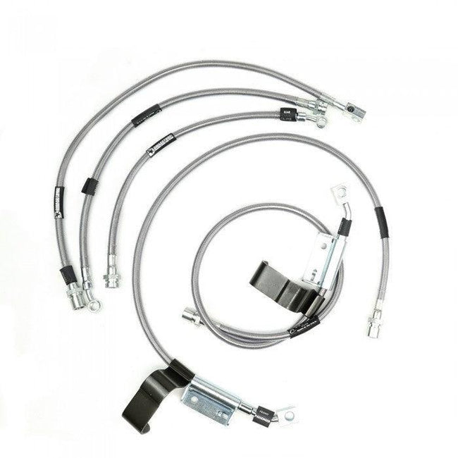 2-6 Inch Lift Rear Extended Stainless Steel Brake Lines For 2007-2018 Jeep Wrangler JK