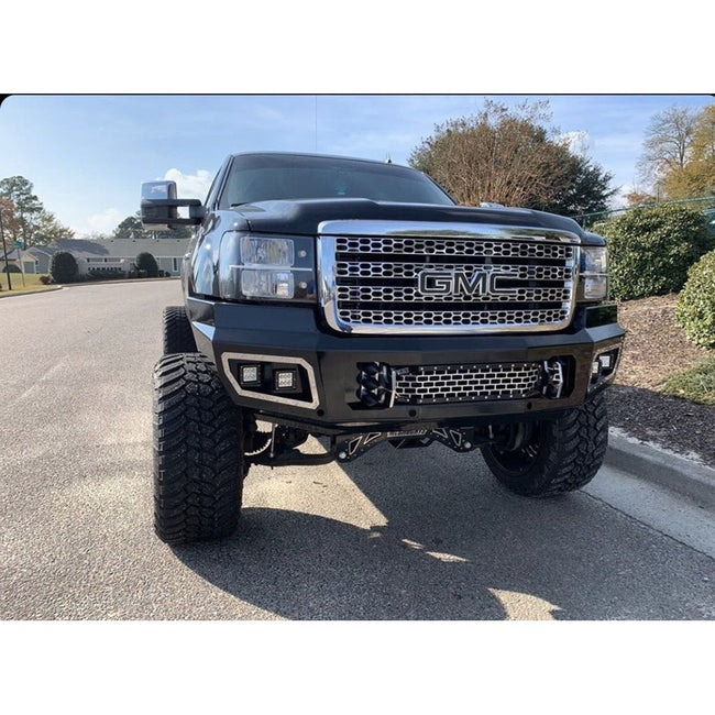 FLOG Industries SD Front Bumper (2011-2014 Sierra) - No Sensor Cutouts / No  Grille Guard / No Pod Pockets (cover plate included)