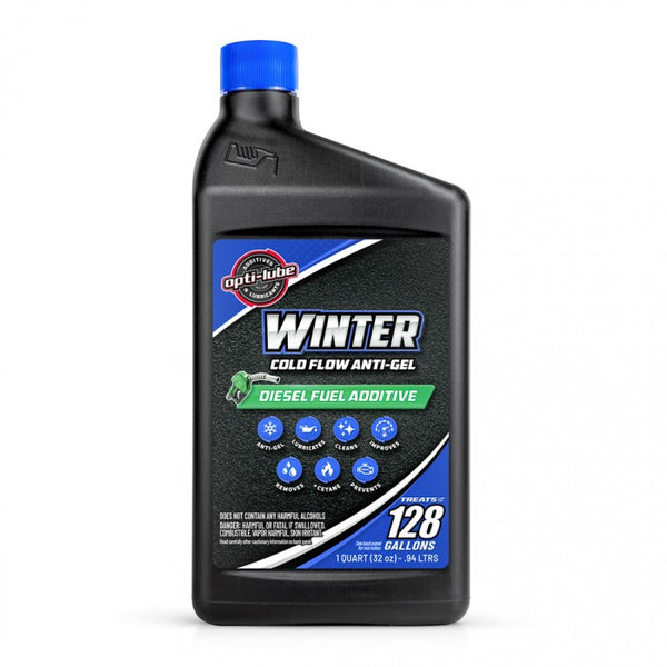 Opti-Lube Winter Formula Anti-Gel Diesel Fuel Additive: 8oz Bottles (6 Pack  with Opti-Box)