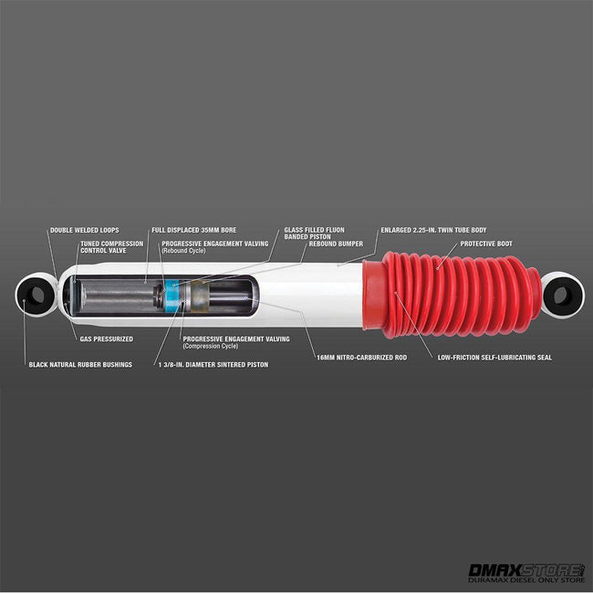 thumbnail image 2 of Rancho RS5000X Shock Absorber Set (4) - Front & Rear For Ford Ranger With 0 Inch Lift 2 of 3