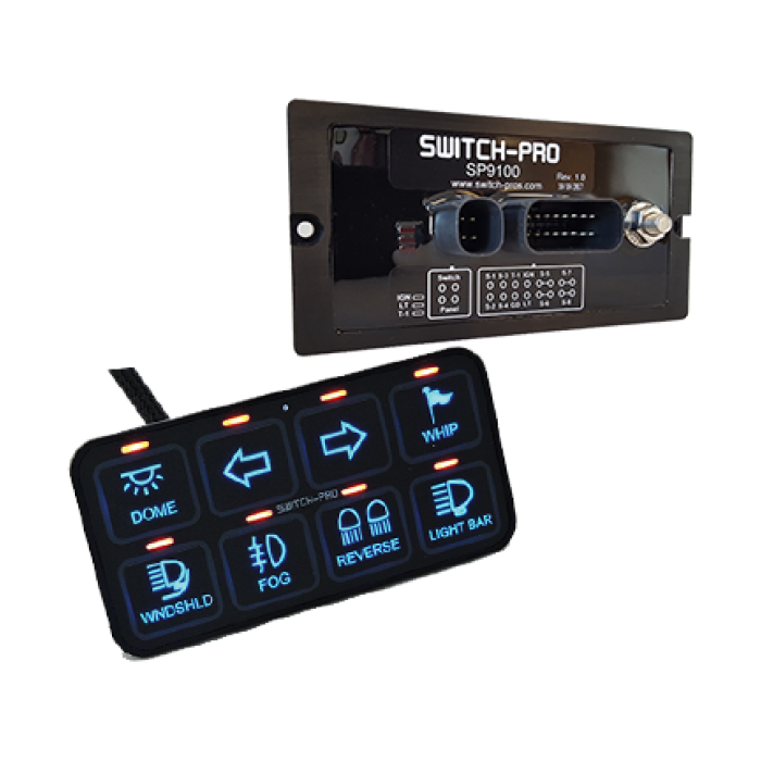 Switch-Pros SP-9100 Bezel Style 8 Switch Panel W/Concealed Switch-Pros SP-9100 Bezel Style 8 Switch Panel W/Concealed