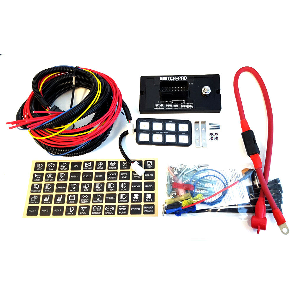 SwitchPros SP9100 Bezel Style 8 Switch Panel W/Concealed Mounting